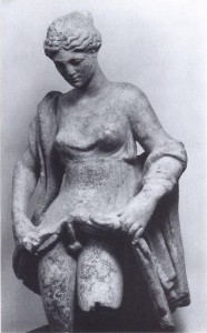 Anasyromenos hermaphrodite statuette, from Naked truths: women, sexuality, and gender in classical art and archaeology, Page 222, Ann Olga Koloski-Ostrow, Claire L. Lyons