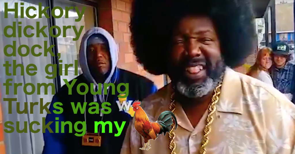 Afroman, the poet himself, singing lyrics Simon & Garfunkel would kill for